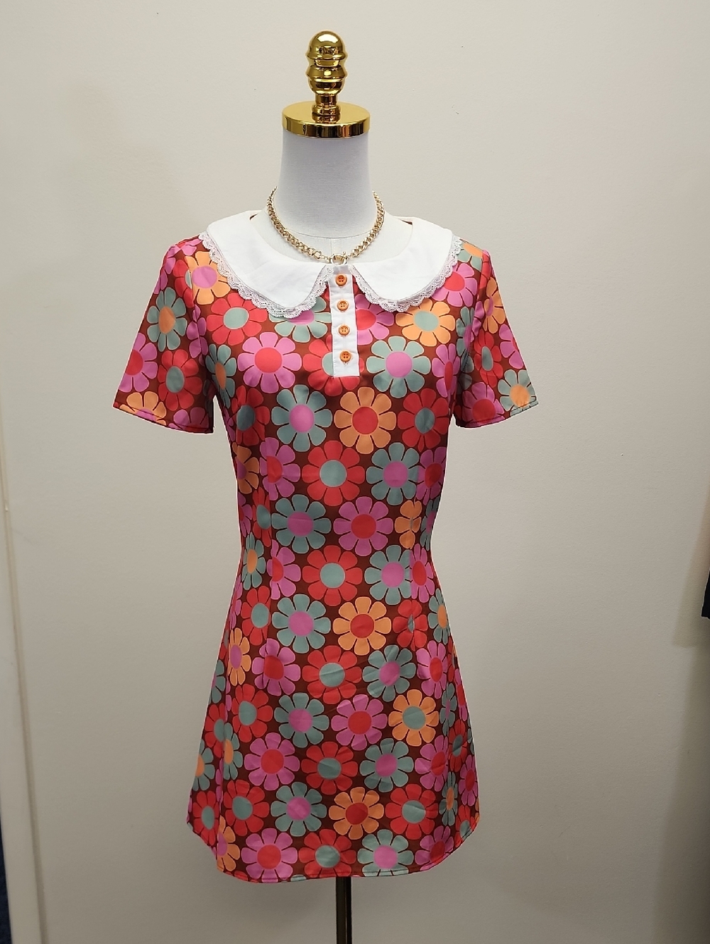 Sugar Thrillz Floral Print Mini Dress Size Small